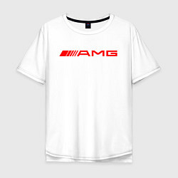 Футболка оверсайз мужская MERCEDES AMG, цвет: белый