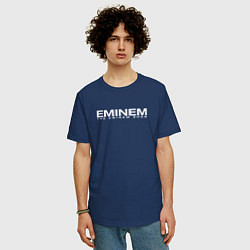 Футболка оверсайз мужская EMINEM, цвет: тёмно-синий — фото 2