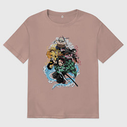 Мужская футболка оверсайз KIMETSU NO YAIBA