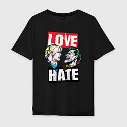 Футболка оверсайз мужская Love Hate, цвет: черный