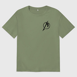 Футболка оверсайз мужская Metallicaспина, цвет: авокадо