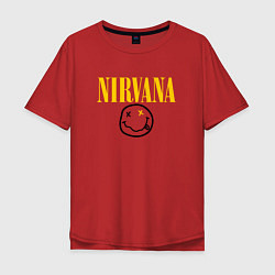 Футболка оверсайз мужская NIRVANA, цвет: красный