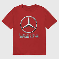 Футболка оверсайз мужская MERCEDES-BENZ AMG, цвет: красный