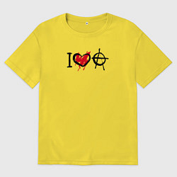 Футболка оверсайз мужская I :ove Rock, цвет: желтый