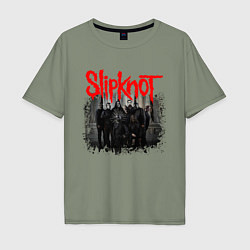 Футболка оверсайз мужская SLIPKNOT, цвет: авокадо