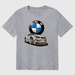 Мужская футболка оверсайз BMW оскал