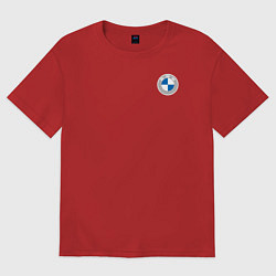 Футболка оверсайз мужская BMW LOGO 2020, цвет: красный