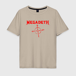 Футболка оверсайз мужская Megadeth, цвет: миндальный