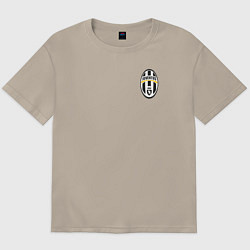 Футболка оверсайз мужская JUVENTUS, цвет: миндальный