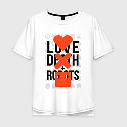 Футболка оверсайз мужская LOVE DEATH ROBOTS LDR, цвет: белый