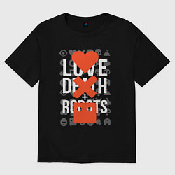 Футболка оверсайз мужская LOVE DEATH ROBOTS LDR, цвет: черный