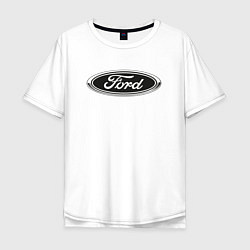 Футболка оверсайз мужская Ford, цвет: белый