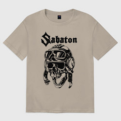 Футболка оверсайз мужская Sabaton, цвет: миндальный