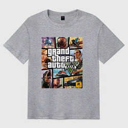 Футболка оверсайз мужская GTA5, цвет: меланж