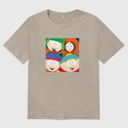 Футболка оверсайз мужская South Park, цвет: миндальный