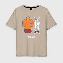 Футболка оверсайз мужская Velma, цвет: миндальный