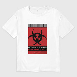 Футболка оверсайз мужская Biohazard, цвет: белый
