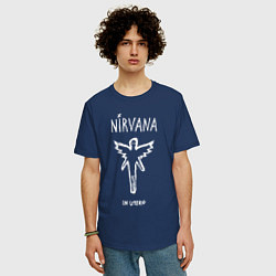 Футболка оверсайз мужская Nirvana In utero, цвет: тёмно-синий — фото 2