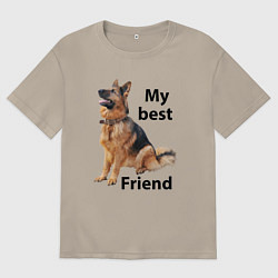 Мужская футболка оверсайз Овчарка