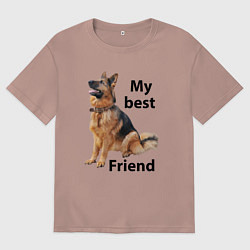 Мужская футболка оверсайз Овчарка