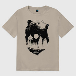 Футболка оверсайз мужская Bear, цвет: миндальный