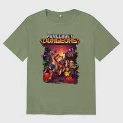 Футболка оверсайз мужская Minecraft Dungeons, цвет: авокадо