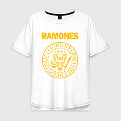 Футболка оверсайз мужская RAMONES, цвет: белый