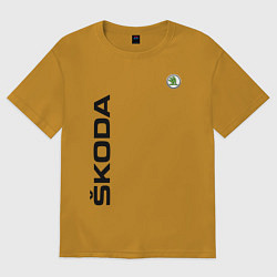 Футболка оверсайз мужская Skoda, цвет: горчичный