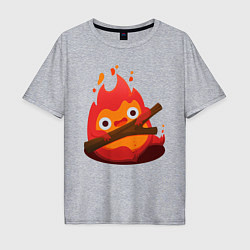 Мужская футболка оверсайз Calcifer