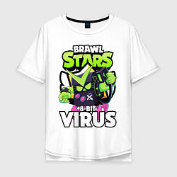 Мужская футболка оверсайз BRAWL STARS VIRUS 8-BIT