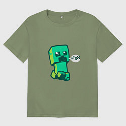 Мужская футболка оверсайз MINERCRAFT CREEPER