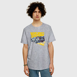 Футболка оверсайз мужская Back to the Future, цвет: меланж — фото 2