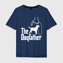 Футболка оверсайз мужская The Dogfather - пародия, цвет: тёмно-синий