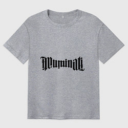 Футболка оверсайз мужская Амбиграмма Иллюминати, цвет: меланж