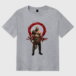 Футболка оверсайз мужская GOD OF WAR, цвет: меланж