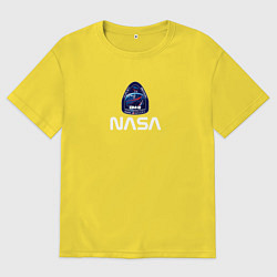 Футболка оверсайз мужская Crew Dragon NASA, цвет: желтый