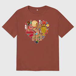 Мужская футболка оверсайз LOVE RUSSIA