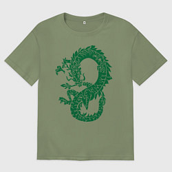 Мужская футболка оверсайз Древний китайский дракон