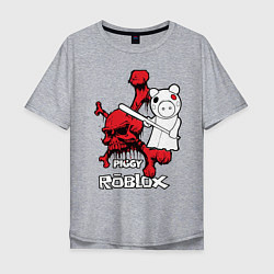 Мужская футболка оверсайз Свинка Пигги из Roblox
