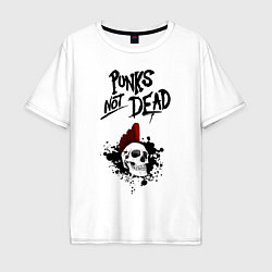 Мужская футболка оверсайз Punks not dead