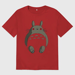 Мужская футболка оверсайз Тоторо с прозрачным пузиком