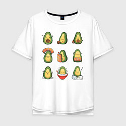 Мужская футболка оверсайз Life Avocado