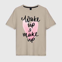 Мужская футболка оверсайз Wake up & Make up