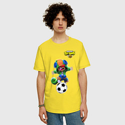 Футболка оверсайз мужская Brawl STARS футбол, цвет: желтый — фото 2