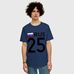 Футболка оверсайз мужская RUS 25, цвет: тёмно-синий — фото 2