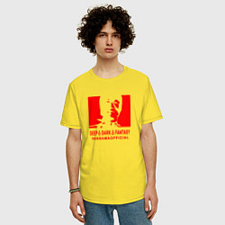 Футболка оверсайз мужская VANSAMA OFFICIAL Red, цвет: желтый — фото 2