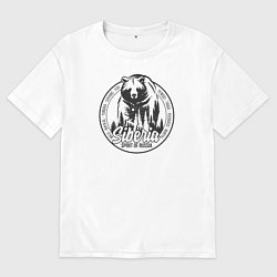 Футболка оверсайз мужская Сибирь Дух России, цвет: белый