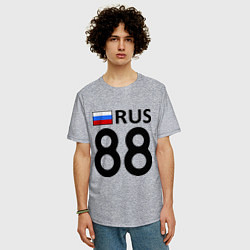 Футболка оверсайз мужская RUS 88, цвет: меланж — фото 2
