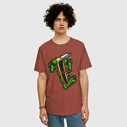 Футболка оверсайз мужская Battletoads Boss, цвет: кирпичный — фото 2