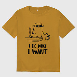 Мужская футболка оверсайз I do what i want